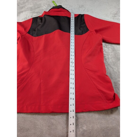 Nike Golf Windbreaker Pullover Women's XL Red Black Colorblock 1/2 Zip Pockets - Picture 15 of 15